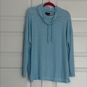 Jones New York Soft Blue Cowl Neck Sweater